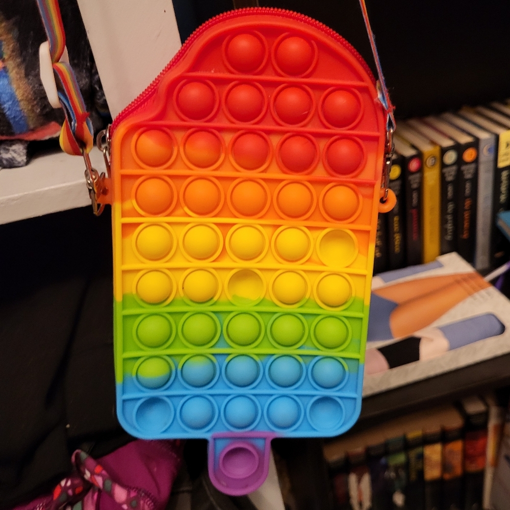 Rainbow Popsicle Sensory Fidget Pop-it Purse